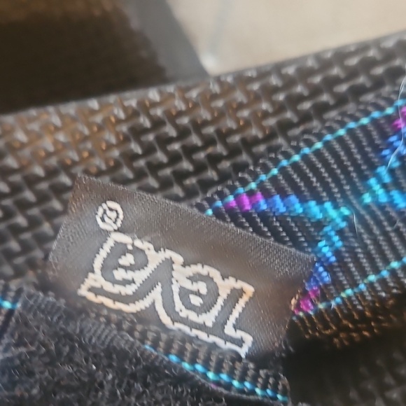 TEVA Black Sandals with Blue and Purple Accents, Size 11 - Picture 5 of 5